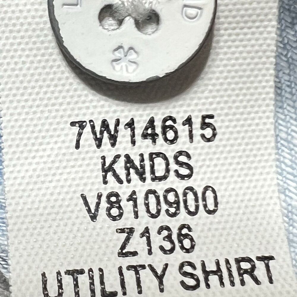 Lucky Brand Shirt Button Down Size XS Blue Utility Military Minimalist Neutral - Picture 10 of 14